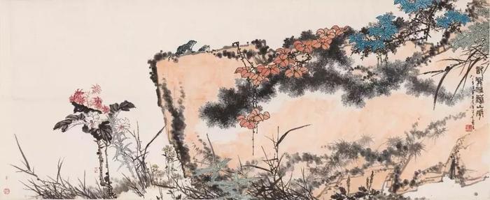 文明之声·云鉴馆藏｜中国画《记写雁荡山花》