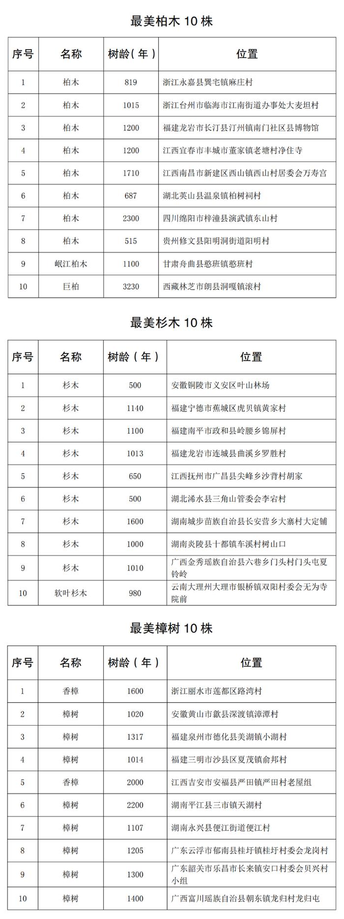 “双百”古树推选结果公示 甘肃6株古树、4个古树群入选