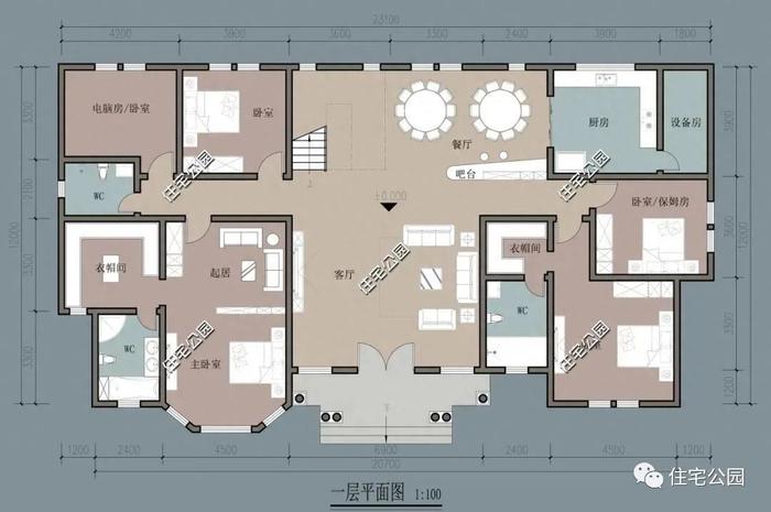 10套二层别墅户型推荐，农村房子就该这么建（460~543）