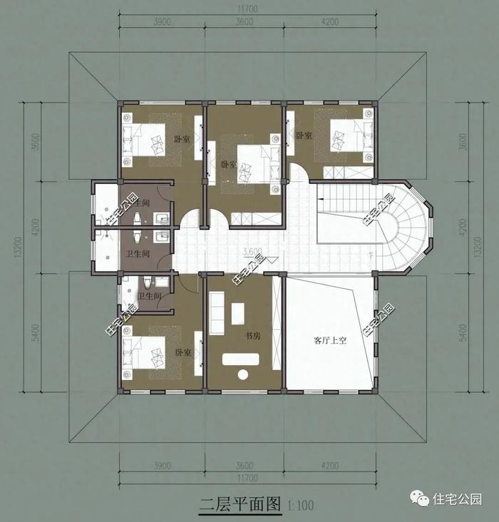 10套二层别墅户型推荐，农村房子就该这么建（460~543）