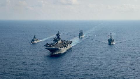 港媒称美海军编队将在黄海演习
