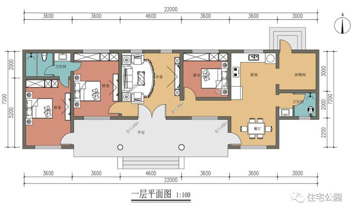 10套一层农村别墅户型，适合父母养老居住（1179~1291）