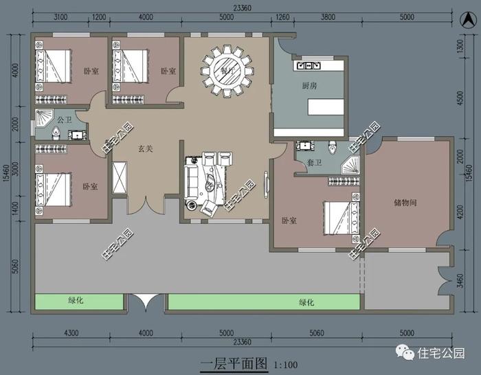 10套一层农村别墅户型，适合父母养老居住（1179~1291）