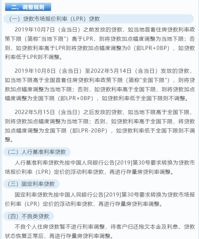 工农中建四大行调整存量首套个人房贷利率！调整时间、细则公布