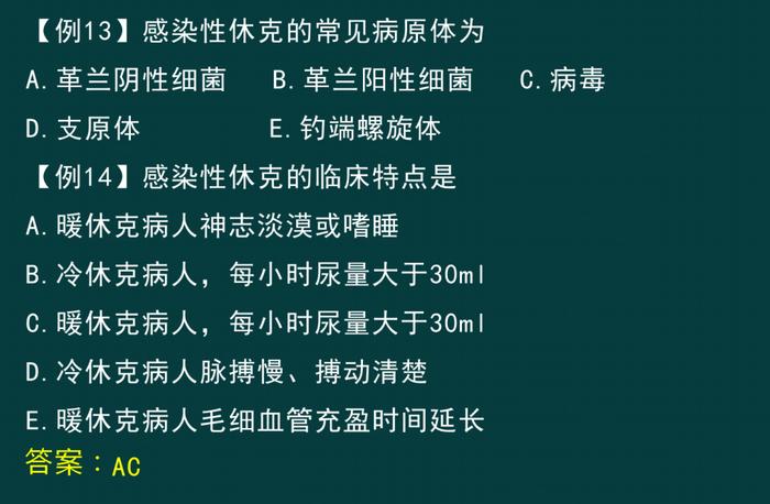 感染性休克的临床特点是？│职考知识点