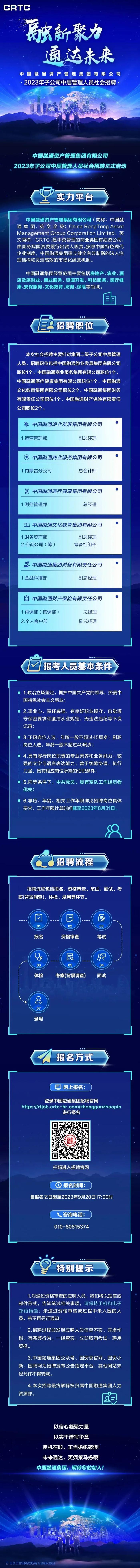 【社招】中国融通集团2023年子公司中层管理人员社会招聘正式启动