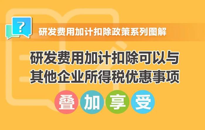 划重点！研发费用加计扣除可以与其他企业所得税优惠事项叠加享受