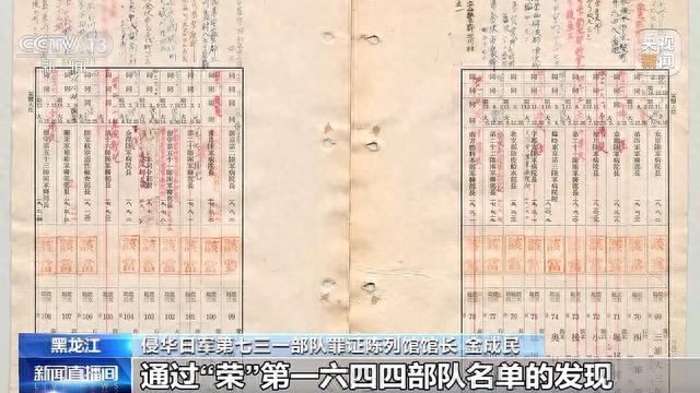 侵华日军《将校名簿》首次公开 七三一部队再添新罪证