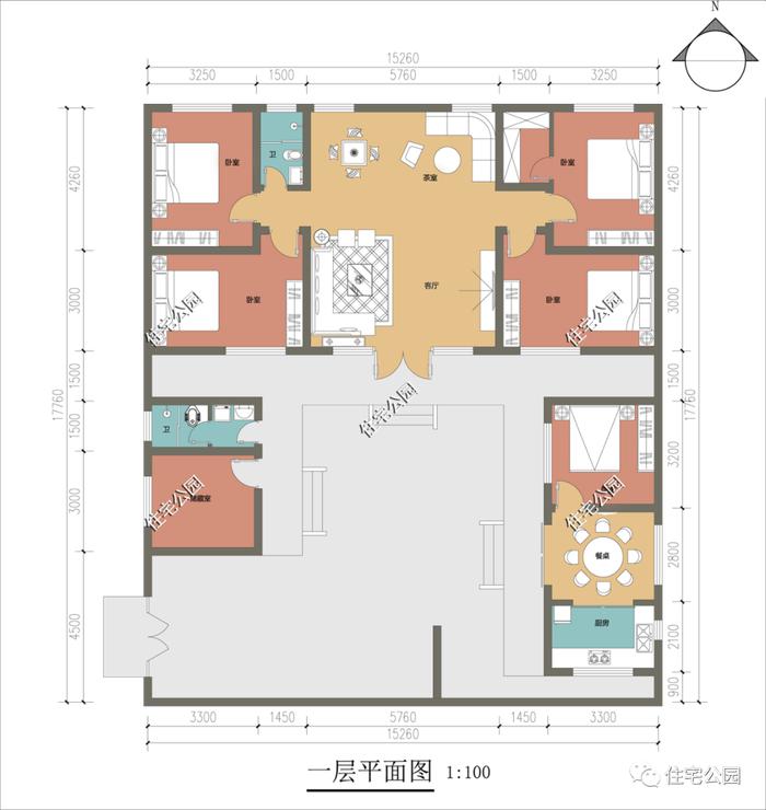 10套农村一层户型合集，自住养老都合适，有庭有院过美好生活（1487~1582）