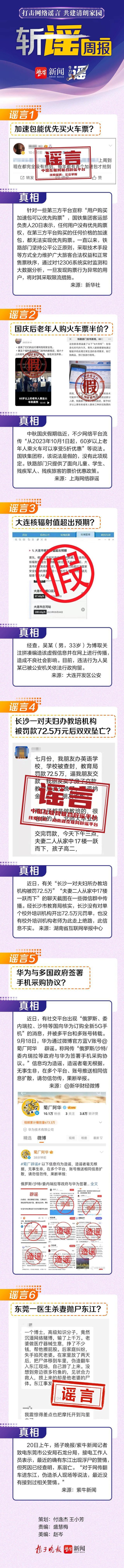 斩谣周报 | 加速包能优先买火车票？国庆后老年人购火车票半价？不实