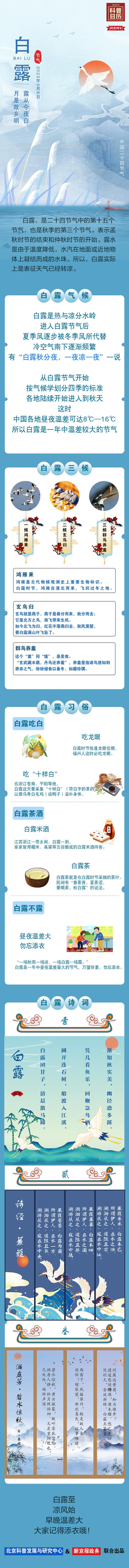 科普日历｜二十四节气·露未成霜，秋已渐凉