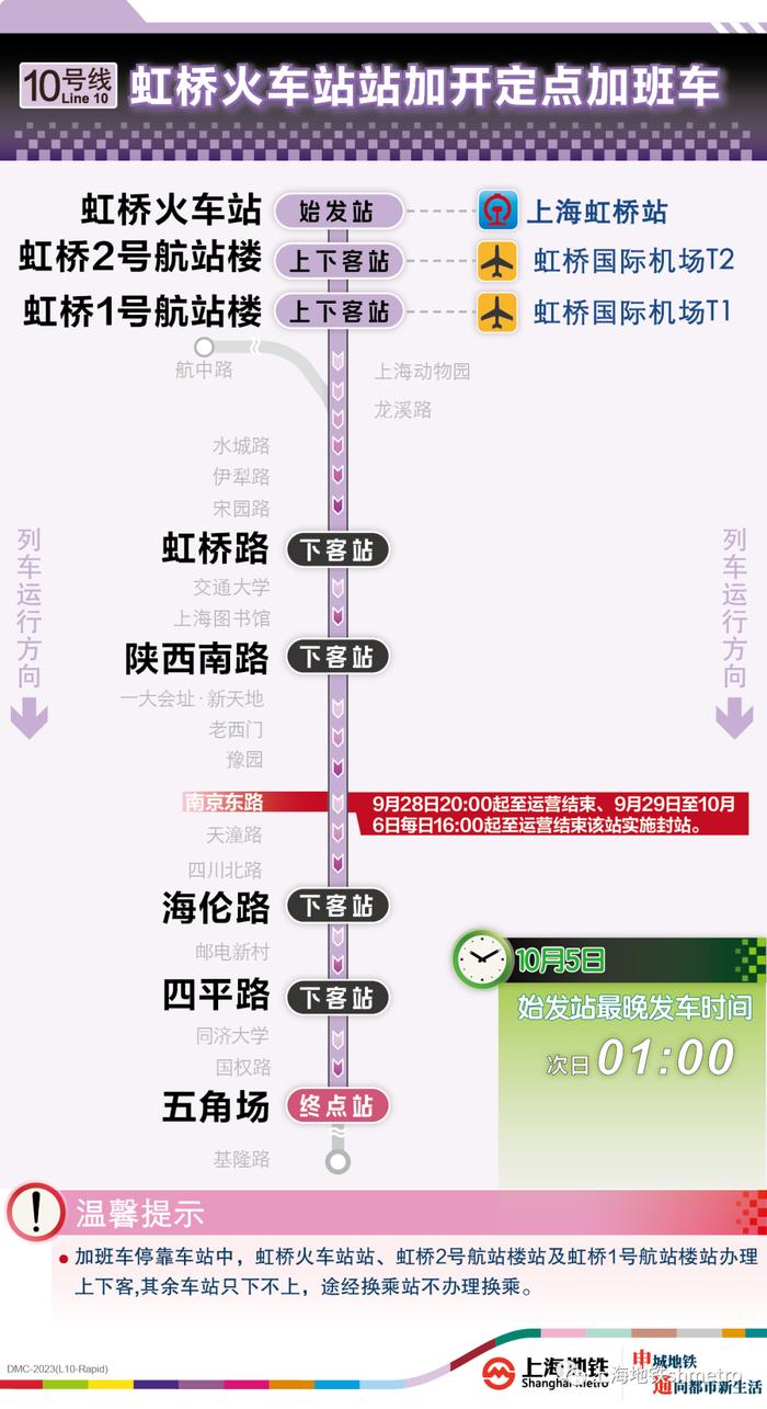 保障夜归客，上海地铁1、2、10、17号线今晚定点加开