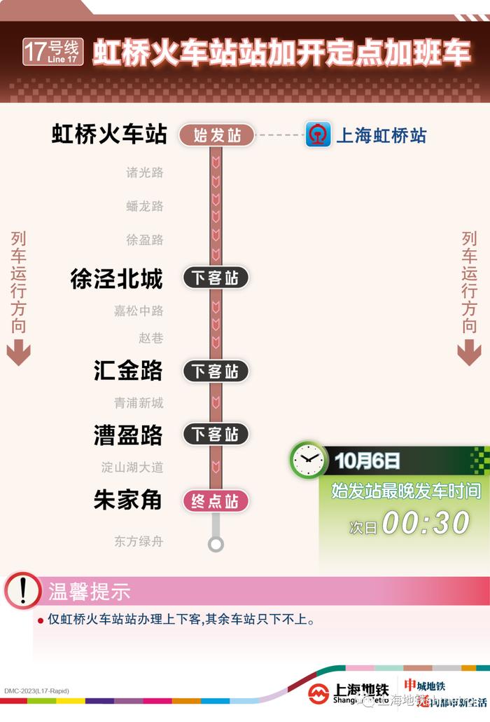 地铁2、10、17号线今晚定点加开，1、7、8、9、10、13号线今明将实施延时运营