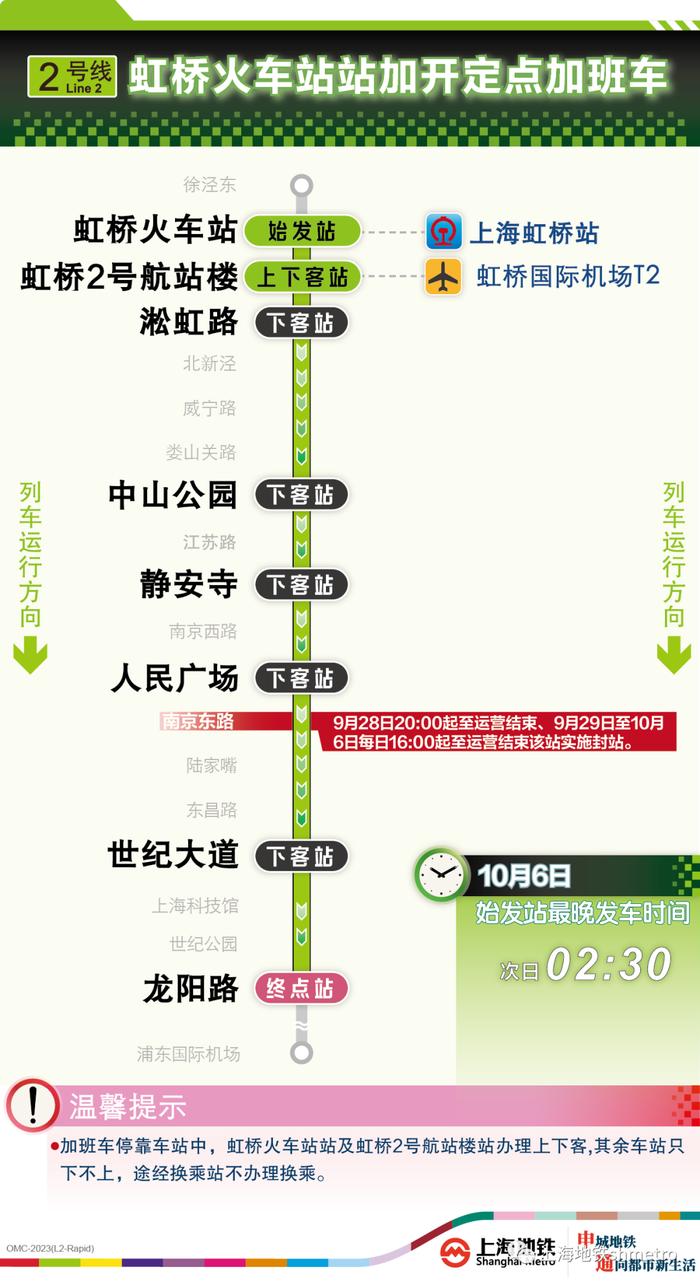 地铁2、10、17号线今晚定点加开，1、7、8、9、10、13号线今明将实施延时运营