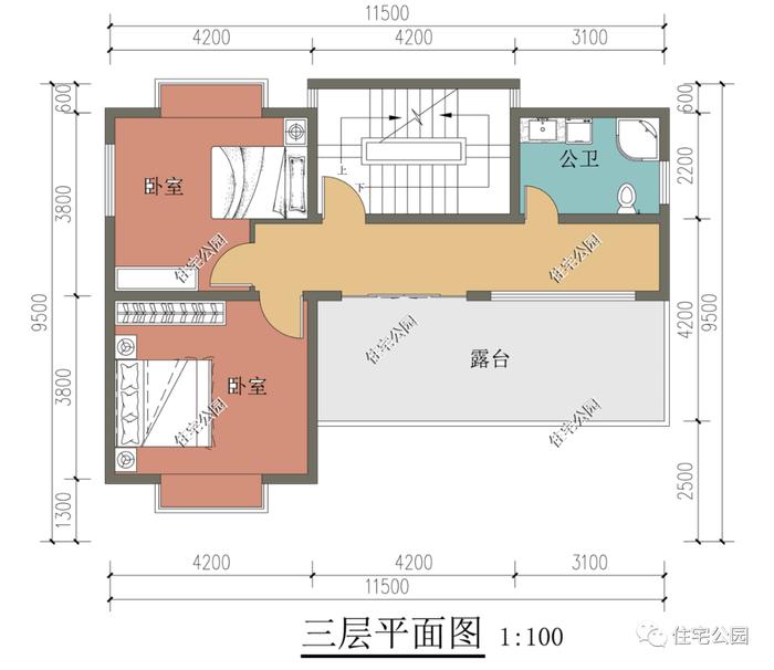 10套精选三、四层农村别墅户型，100分的好设计，回家建房就建这样的（1365~1408）