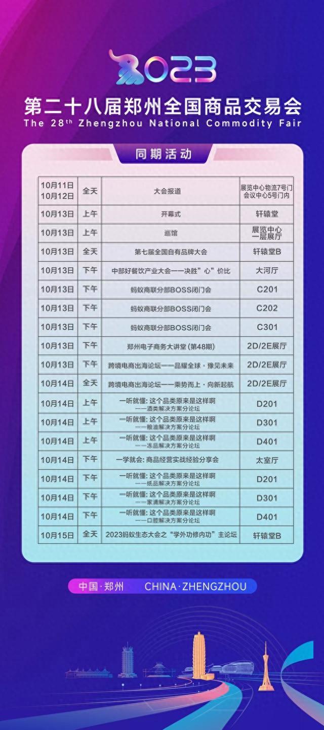 郑交会终于来了！第28届郑州全国商品交易会10月13日开幕