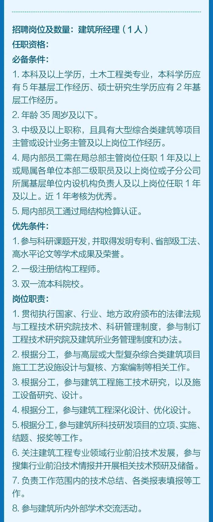 【社招】中铁四局集团工程技术研究院公开招聘人员公告