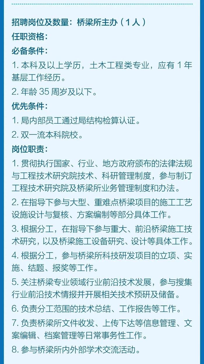 【社招】中铁四局集团工程技术研究院公开招聘人员公告