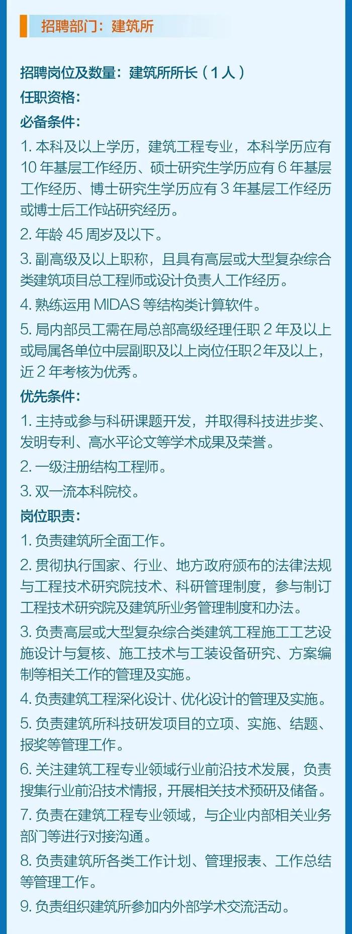 【社招】中铁四局集团工程技术研究院公开招聘人员公告