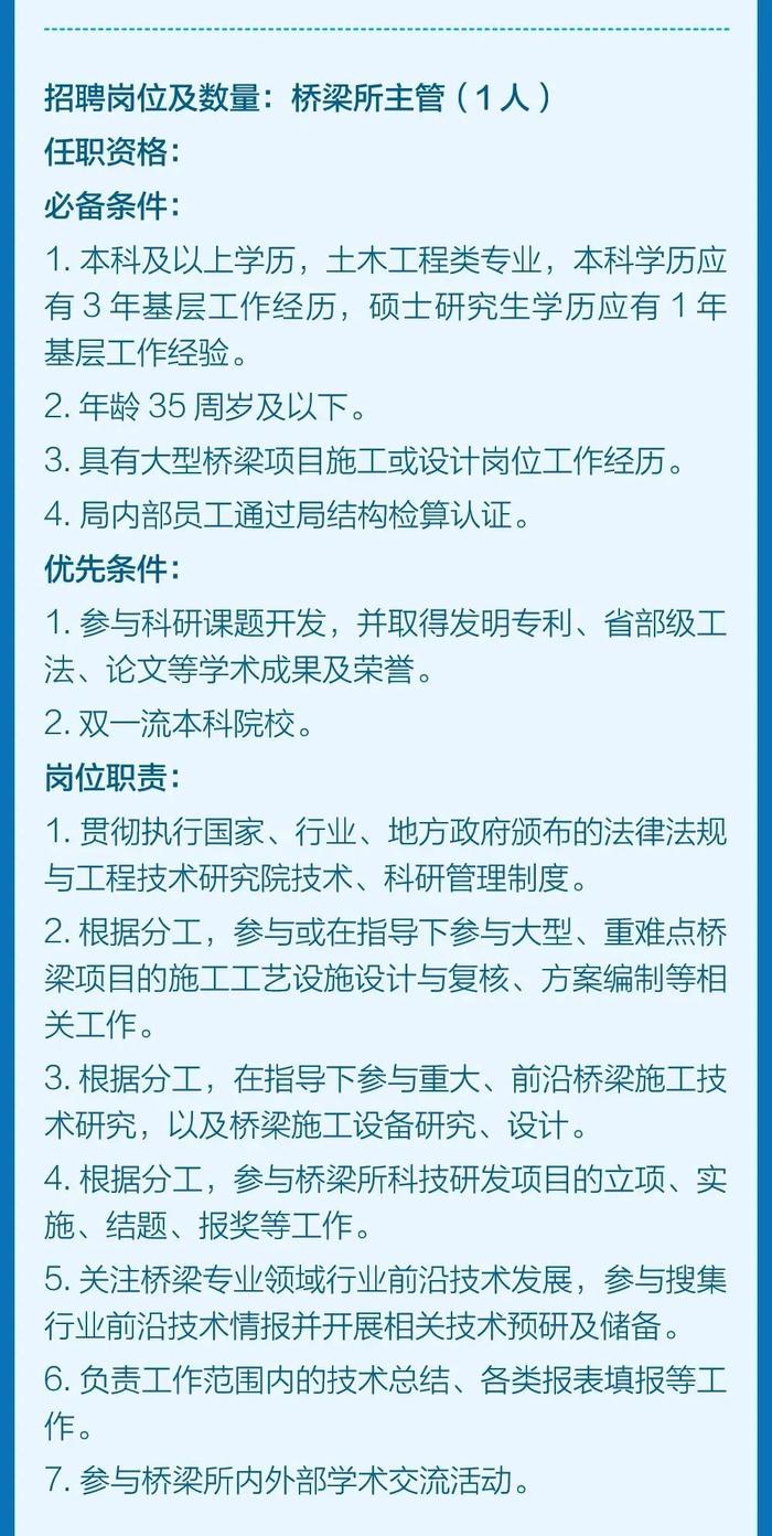 【社招】中铁四局集团工程技术研究院公开招聘人员公告