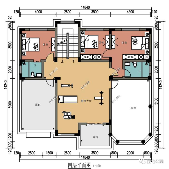 10套3、4层农村别墅图纸，你想要的挑空客厅、旋转楼梯、地下室，都能实现（1412~1478）