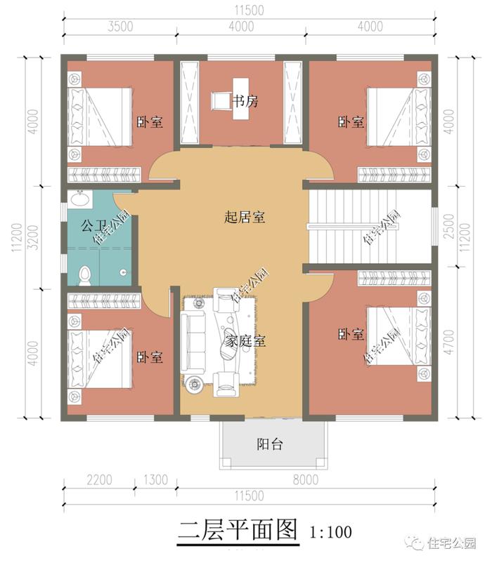 10套3、4层农村别墅图纸，你想要的挑空客厅、旋转楼梯、地下室，都能实现（1412~1478）