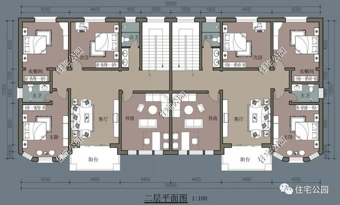 10套农村二层别墅户型，占地不大颜值很高，来年开春就建这样的（1187~1228）