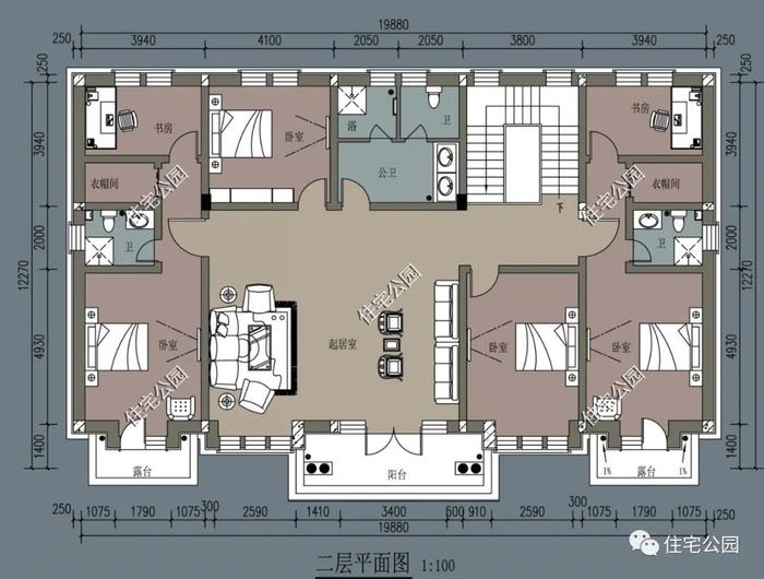 10套农村二层别墅户型，占地不大颜值很高，来年开春就建这样的（1187~1228）