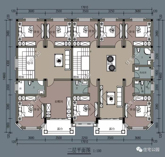 10套农村二层别墅户型，占地不大颜值很高，来年开春就建这样的（1187~1228）