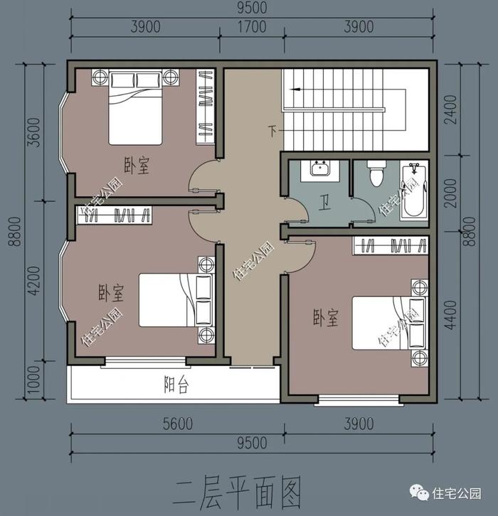 10套农村二层别墅户型，占地不大颜值很高，来年开春就建这样的（1187~1228）