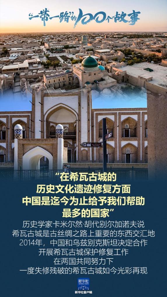 “一带一路”的100个故事丨“在希瓦古城的历史文化遗迹修复方面，中国是迄今为止给予我们帮助最多的国家”