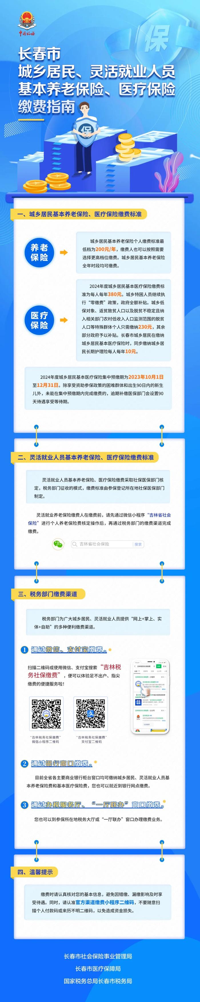 养老保险、医疗保险可以在税务缴费啦！