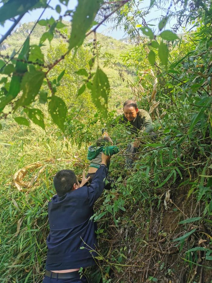 贵州一女童走失家长称疑被野猴子拖走，民警翻越山越岭3小时找回