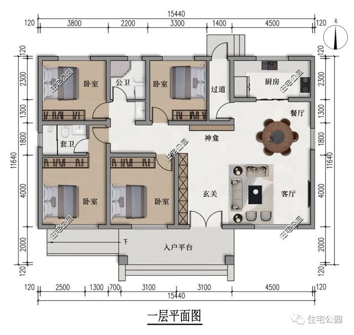 10套一层农村小平房，功能齐全造价低，一套比一套美（2373~2414）