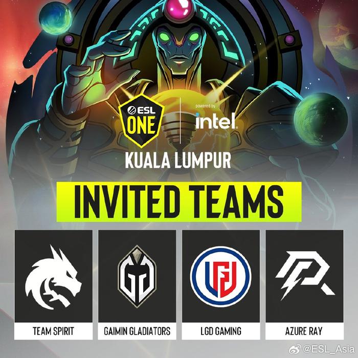 【《DOTA2》ESL One吉隆坡站首批直邀队伍公布】