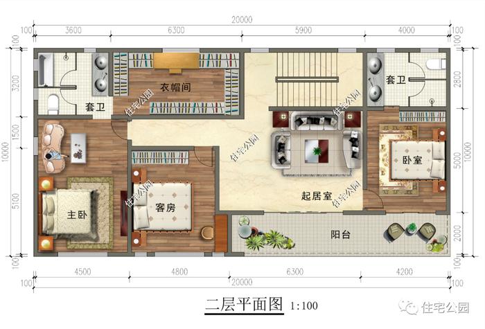 10套三层及以上的豪华户型，适合人口较多的家庭自建（1735~1773）