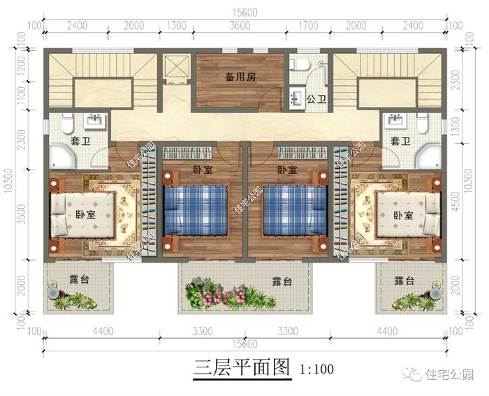 10套三层及以上的豪华户型，适合人口较多的家庭自建（1735~1773）