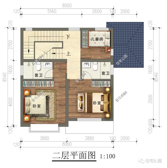 10套三层及以上的豪华户型，适合人口较多的家庭自建（1735~1773）