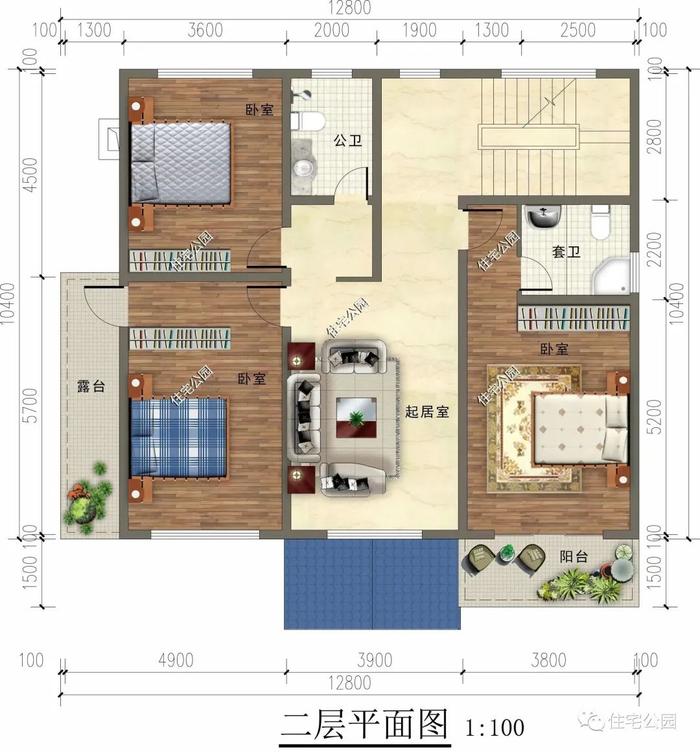 10套三层及以上的豪华户型，适合人口较多的家庭自建（1735~1773）