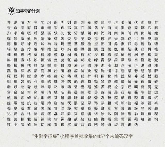 这份“救字文档”，邀全国网友帮457个生僻字争取“数字身份”