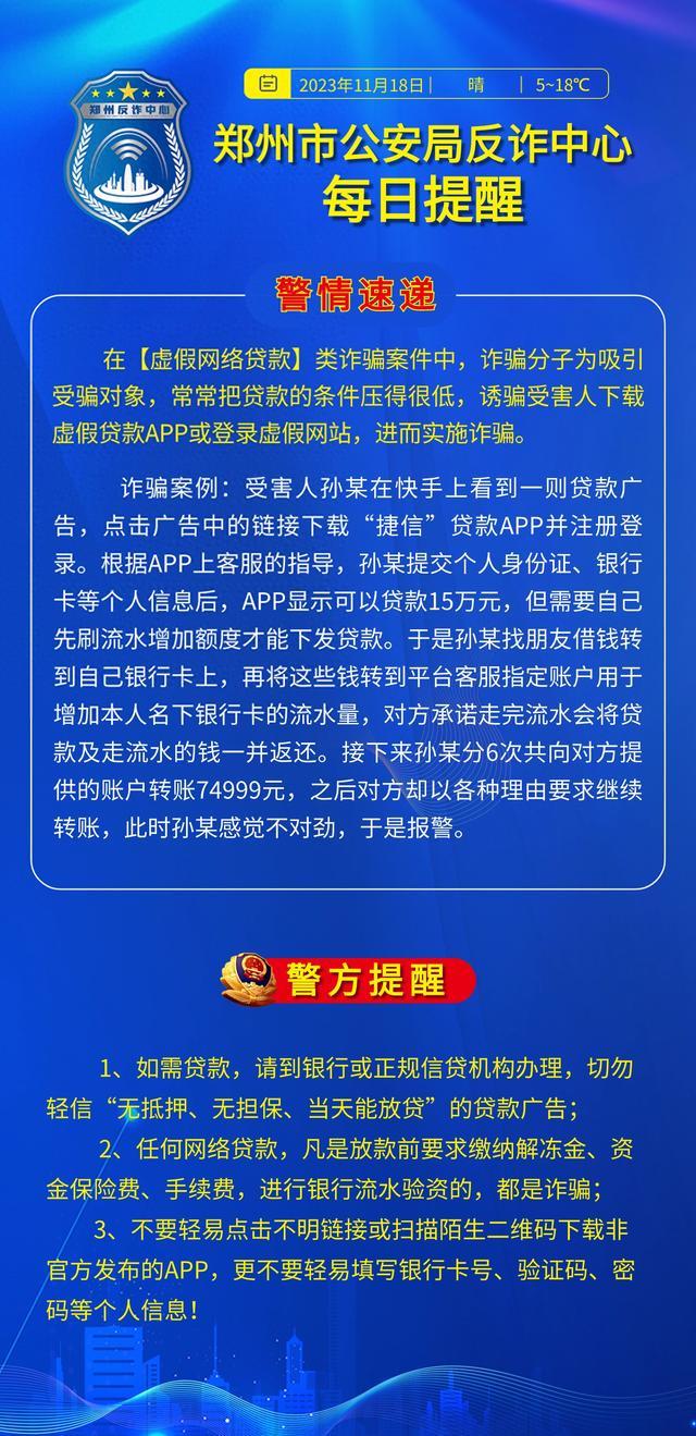 全民反诈在行动 | 切勿轻信“无抵押、无担保、当天能放贷”的贷款广告