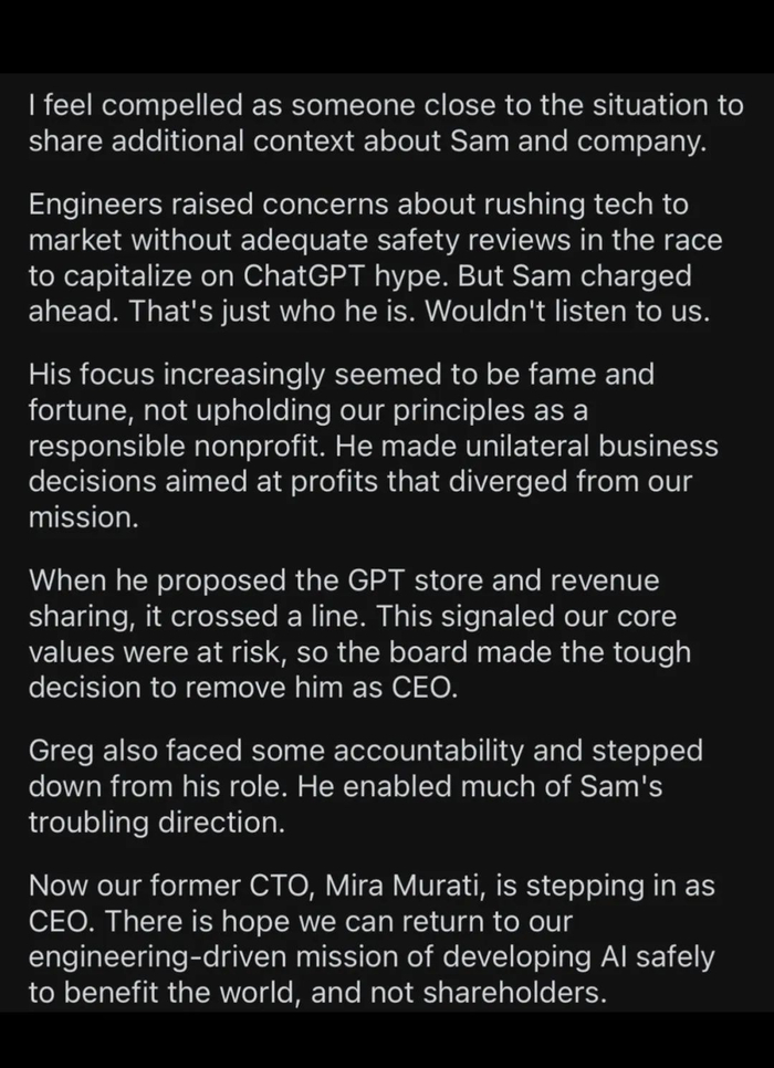 openai董事会炒掉创始人,他们打算拯救人类