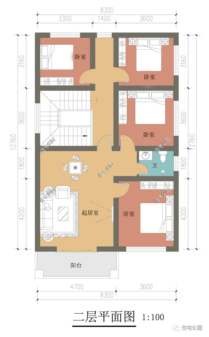 10套二层农村别墅户型图，都是自建房里的精品设计，漂亮不贵还实用（1513~1549）