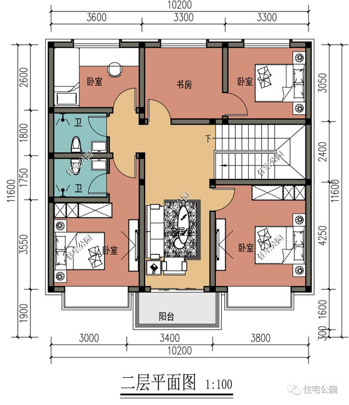 10套二层农村别墅户型图，都是自建房里的精品设计，漂亮不贵还实用（1513~1549）