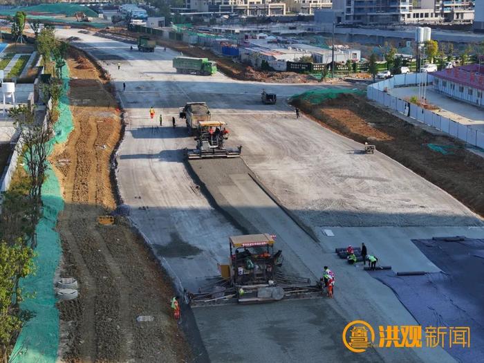 上海路南延工程进入路基施工阶段