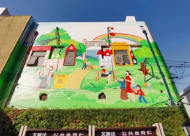 居民、孩子、设计师共创主题墙，上海长宁这个小区微更新完成