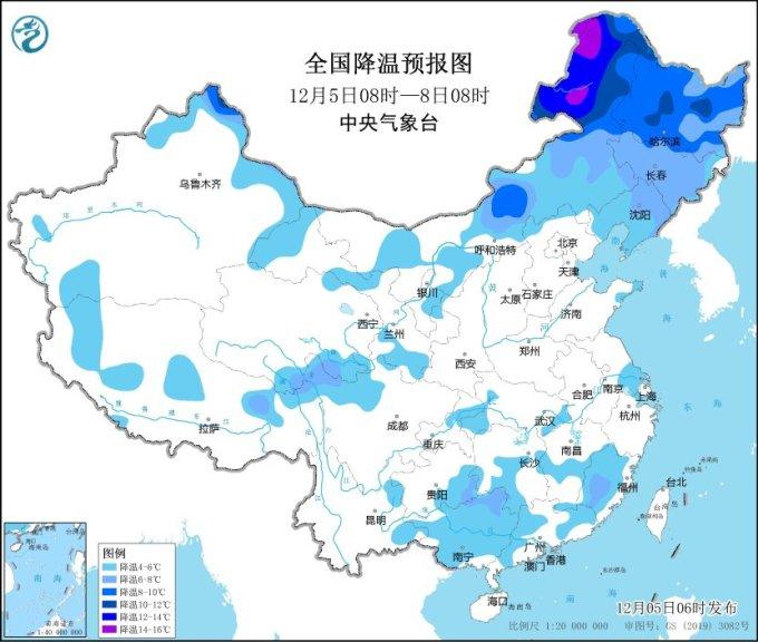 未来三天冷空气影响北方地区，内蒙古黑龙江部分地区降温明显