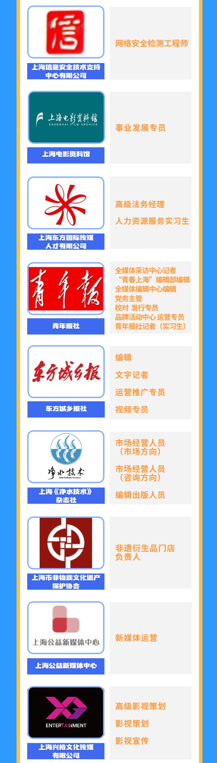 【就业】2024年上海文化行业人才线上招聘会启动，12月底前可报名→