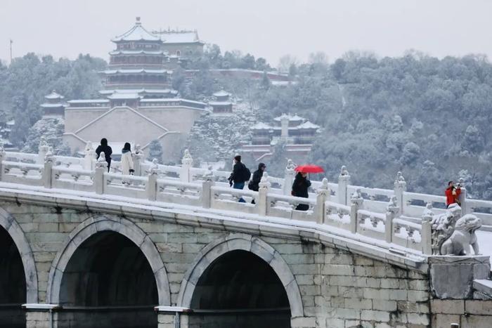 北京今冬初雪，有了颐和园才够美！