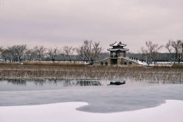 北京今冬初雪，有了颐和园才够美！